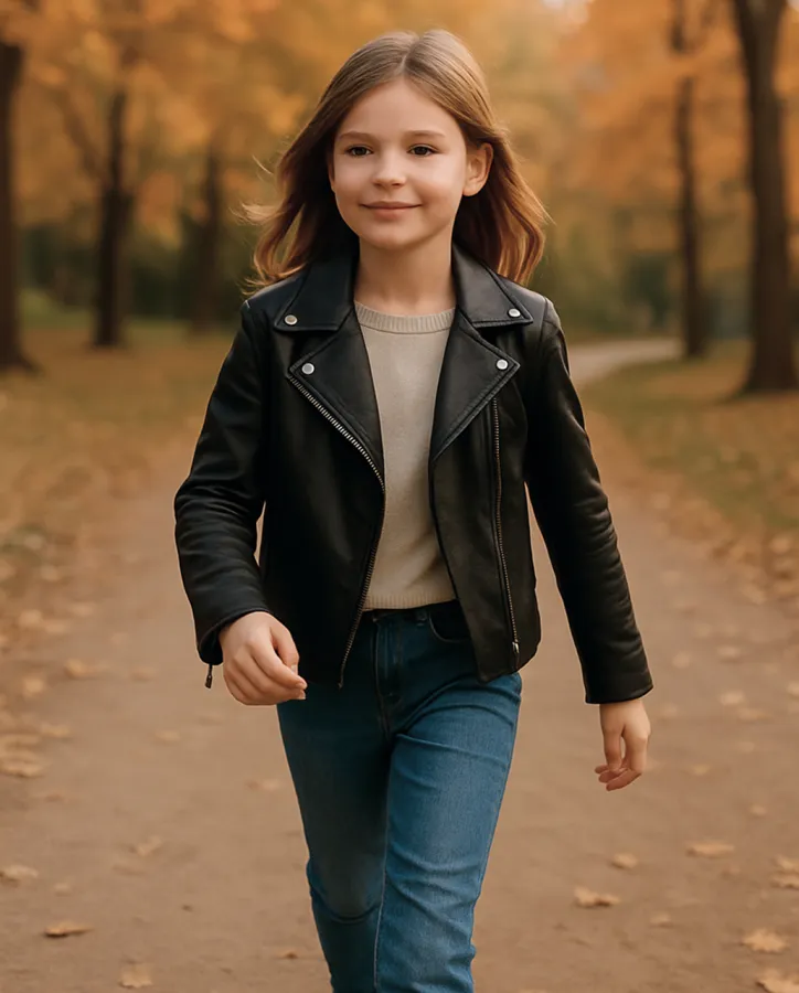 Dívčí kožená bunda