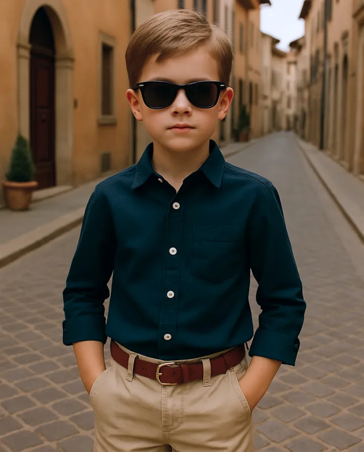 Chlapecká košile s dlouhým rukávem