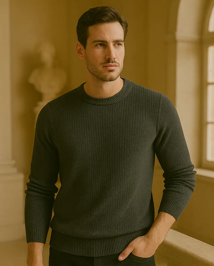 Pánský grafitový svetr